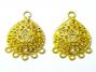 Ornate Earring Chandelier - Gold Plated